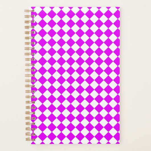 Motif diamant damier rose blanc (Devant)