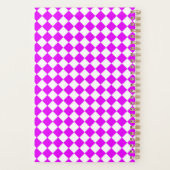 Motif diamant damier rose blanc (Dos)