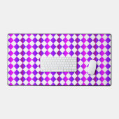 Motif diamant de Checker blanc rose violet (Clavier et souris)