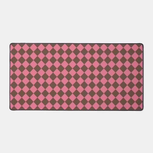 Motif diamant de Checker Brown rose (Recto)