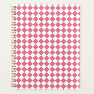 Motif diamant du Vérificateur blanc rose