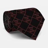 motif diamant en cravate noire (Roulé)