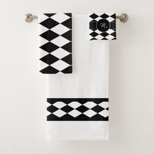 Motif diamant gras blanc et noir (En situation)