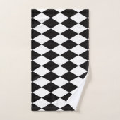 Motif diamant gras blanc et noir (Serviette à main)