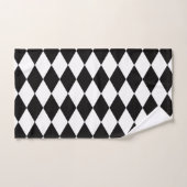 Motif diamant gras blanc et noir (Serviette à main)