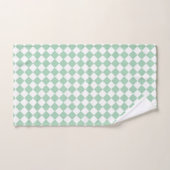 Motif diamant Green White Checker (Serviette à main)
