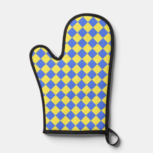 Motif diamant jaune bleu Checker (Recto)