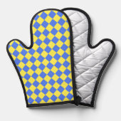 Motif diamant jaune bleu Checker (Recto/Verso)