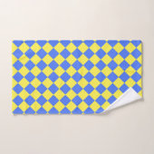 Motif diamant jaune bleu Checker (Serviette à main)