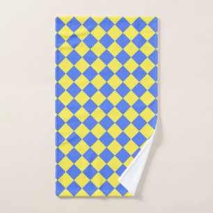 Motif diamant jaune bleu Checker