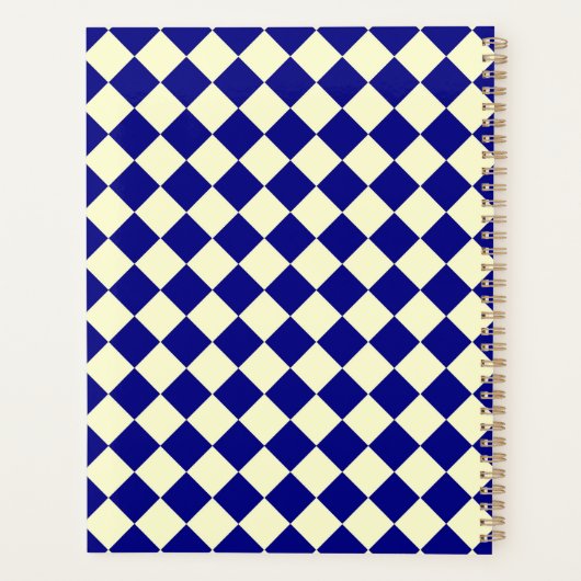 Motif diamant jaune Checker bleu (Dos)