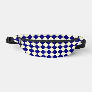 Motif diamant jaune Checker bleu