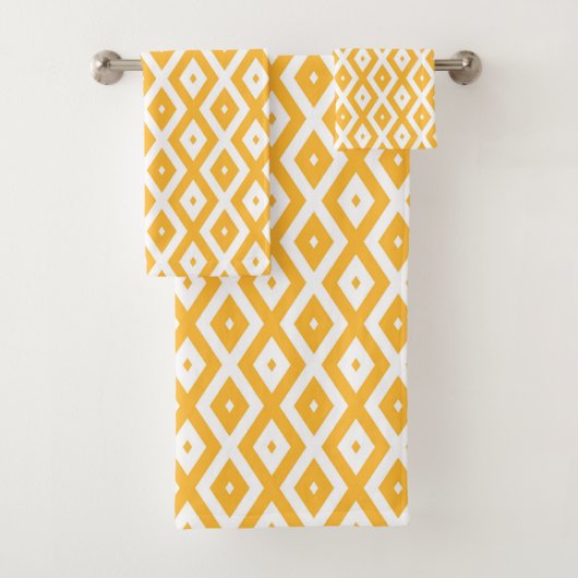 Motif diamant jaune et blanc soleil (En situation)