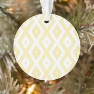 Motif diamant jaune pâle et blanc