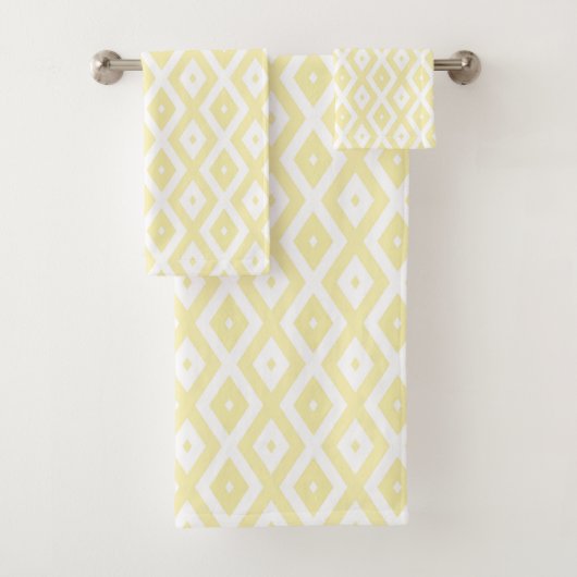 Motif diamant jaune pâle et blanc (En situation)