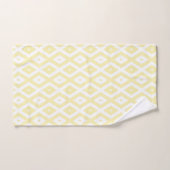 Motif diamant jaune pâle et blanc (Serviette à main)