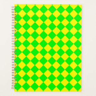 Motif diamant jaune-vert Checker