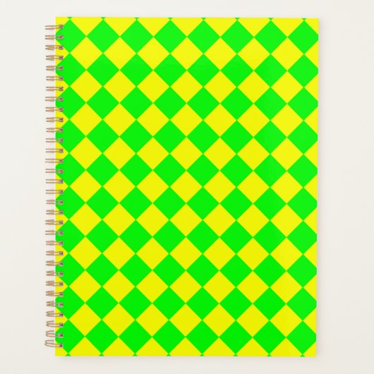 Motif diamant jaune-vert Checker (Devant)