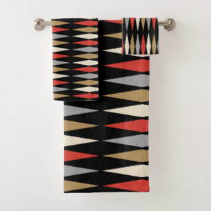 Motif diamant moderne du milieu du siècle rétro