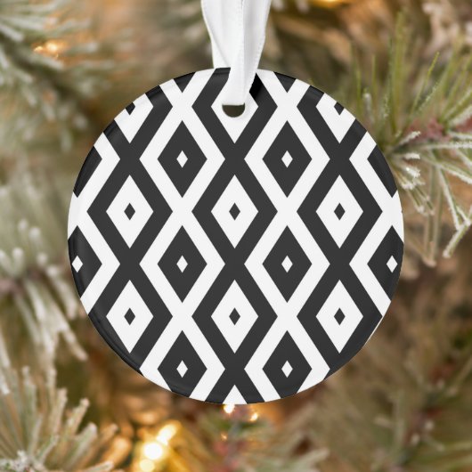 Motif diamant noir et blanc (Arbre)