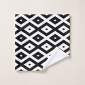 Motif diamant noir et blanc (Gant de toilette)