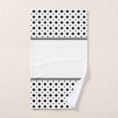 Motif Diamant noir et blanc (Serviette à main)