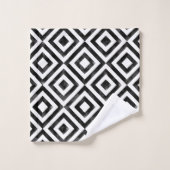 Motif diamant noir et blanc (Gant de toilette)