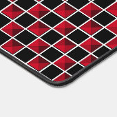 Motif diamant noir et rouge moderne (Coin)