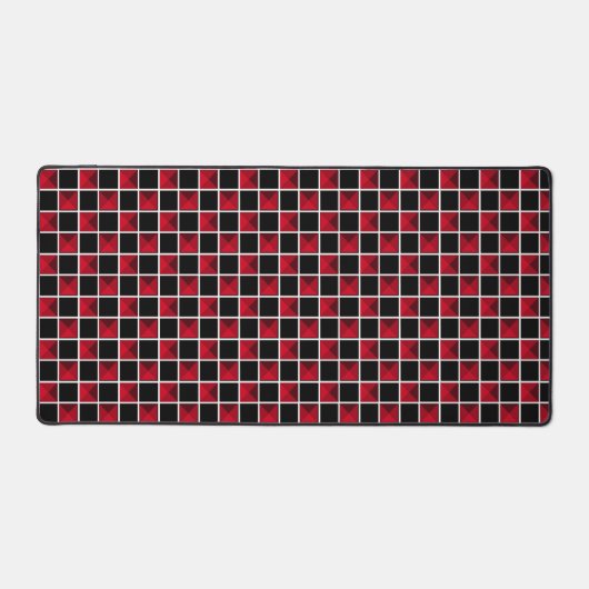 Motif diamant noir et rouge moderne (Recto)
