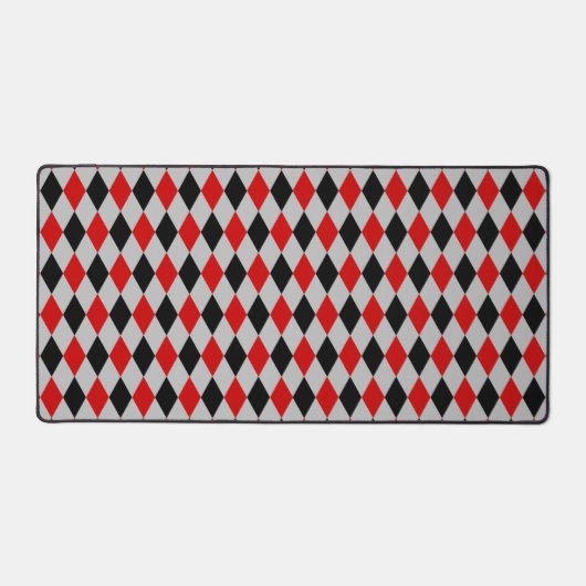 Motif diamant noir gris et rouge (Recto)