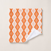 Motif diamant orange (Gant de toilette)