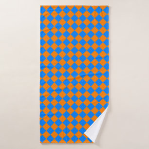 Motif diamant Orange Blue Checker