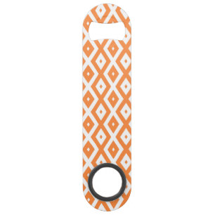 Motif diamant orange et blanc