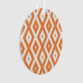 Motif diamant orange et blanc (devant)