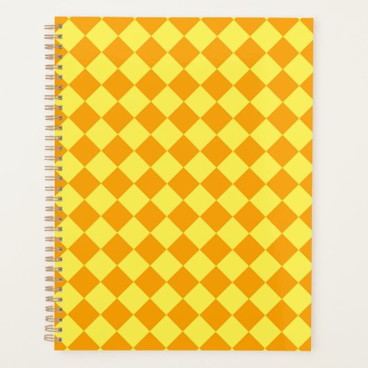 Motif diamant orange jaune Checker (Devant)
