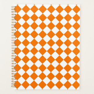 Motif diamant Orange White Checker
