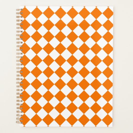Motif diamant Orange White Checker (Devant)