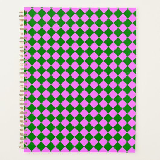 Motif diamant Pink Green Checker (Devant)