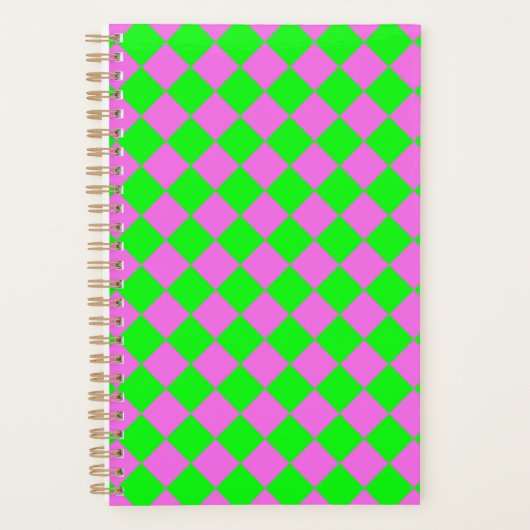 Motif diamant Pink Green Checker (Devant)