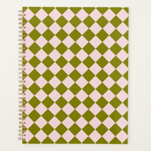 Motif diamant Pink Green Checker (Devant)