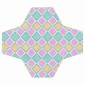 Motif diamant prisme arlequin pastel (Plat)