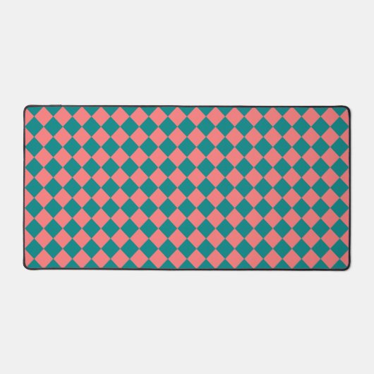 Motif diamant rose Cyan Checker (Recto)