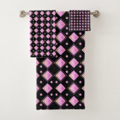 Motif diamant rose Gradient géométrique (En situation)