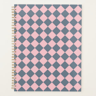 Motif diamant rose gris Checker