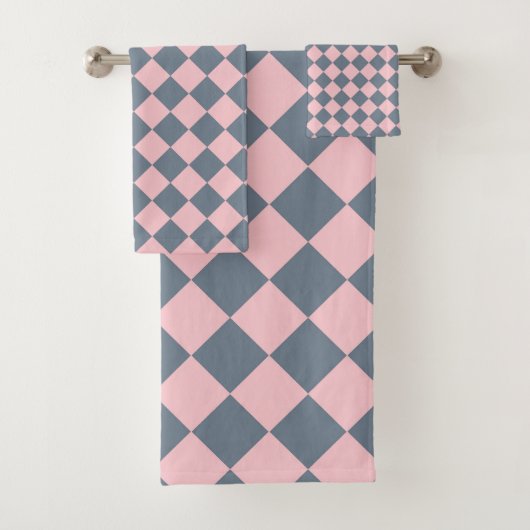 Motif diamant rose gris Checker (En situation)