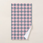 Motif diamant rose gris Checker (Serviette à main)