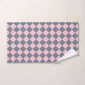 Motif diamant rose gris Checker (Serviette à main)