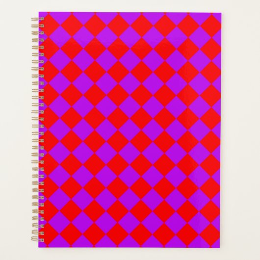 Motif diamant rouge pourpre Checker (Devant)