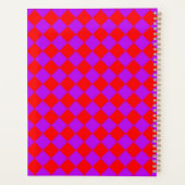 Motif diamant rouge pourpre Checker (Dos)