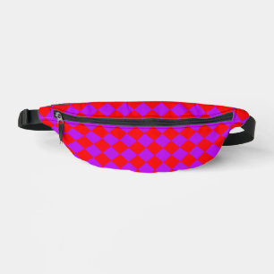 Motif diamant rouge pourpre Checker